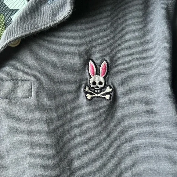 Psycho bunny polo VGUC size XS 5/6 blue short sleeve spring summer clothes kids - Picture 7 of 7